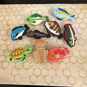 9 Pack Jibbitz Charms Under The Sea